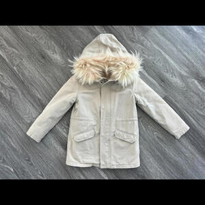 YVES SALOMON Enfant Fur Parka Girl  Size 8